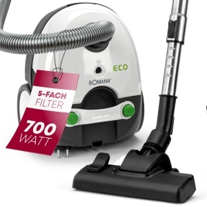 Aspirator cu sac Bomann BS 9019 CB, 700W, sistem de filtrare in 5 trepte, alb - Img 8
