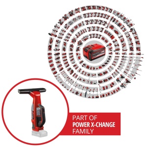 Aspirator de geamuri Einhell BRILLIANTO Power X-Change 18V curatare fara urme accesorii incluse - Img 2
