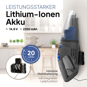 Aspirator de mana ProfiCare(r) 2 in 1 pentru aspirare umeda si uscata | Aspirator de mana puternic fara fir 14,8 V | Mini aspirator pentru aspirarea lichidelor, prafului si multe altele. | Aspirator auto PC-AKS 3034 - Img 5