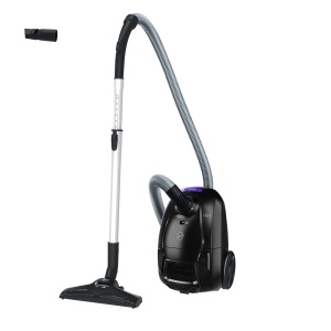 Aspirator de podea compact si puternic Hoover HE1 pentru pardoseli dure si covoare, filtru de praf EPA, sac de praf de 2,5 l, accesoriu integrat, raza de lucru de 7,5 m [HEZ107HM]