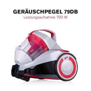 Aspirator Dirt Devil DD2502, 700 W, HEPA 12, 1.8 L, GriRosu - Img 5