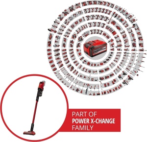 Aspirator fara fir Einhell TE-SV 18 Li-Solo Power X-Change (Li-Ion, 18V, durata de functionare nelimitata datorita sistemului de baterii interschimbabile, fara sac, tehnologie ciclon, mod BOOST, sistem de filtrare de 3 ori) - Img 2