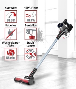 Aspirator fara fir Genius Invictus X9 Facelift, 450W, 55 minute autonomie - Img 3