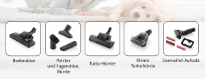 Aspirator fara sac ETA Grande Animal I 850W I 2X Filtru HEPA I 3.2l Volum I Atasament unic DermoPet pentru blana si par de animale de companie I Aspirator de podea - Img 4