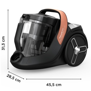 Aspirator fara sac Rowenta Green Force Cyclonic RO7C30 500W 25L silentios Negru-Terracotta - Img 7