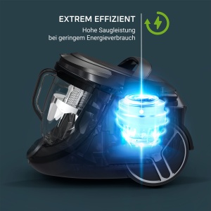 Aspirator fara sac Rowenta Silence Force Cyclonic RO7954 putere mare de aspirare HEPA 25L Negru-Rose Gold - Img 6