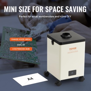 Aspirator fum de lipit VEVOR XF250U, 150W, 332 mh, 3 filtre, compact si mobil - Img 8