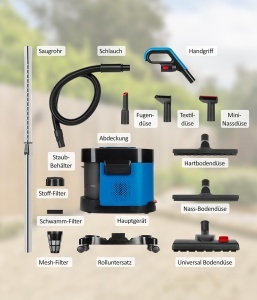 Aspirator Genius Invictus C9, 1000W, 4L, 6 duze, auto si interior - Img 4