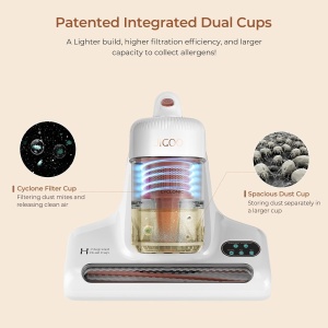 Aspirator pentru saltele JIGOO J200 500W UV LED eliminare alergeni 999 - Img 3
