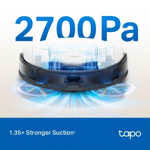 Aspirator robot de navigatie Tapo RV20 Mop MagSlim LiDAR cu functie de stergere, moduri de aspiratie in 4 etape de 2700Pa, curatare silentioasa de 51 dB, baterie de 2600 mAh, incarcare automata, accepta controlul prin Alexa Alexa si Google - Img 5