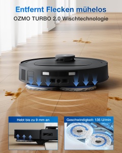 Aspirator robot ECOVACS DEEBOT T30e, 25000 Pa, functie de spalare, negru - Img 3
