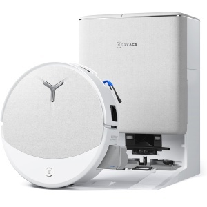 Aspirator robot ECOVACS T90 PRO Omni, 30000 Pa, functie de spalare, alb