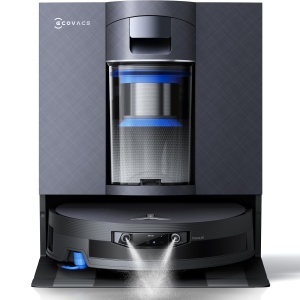 Aspirator robot ECOVACS X12 OMNICYCLONE cu functie de mop, 22000 Pa, negru