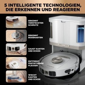 Aspirator robot Shark PowerDetect AV2800ZEEUWH, 2-in-1, auto-curatare, alb - Img 6