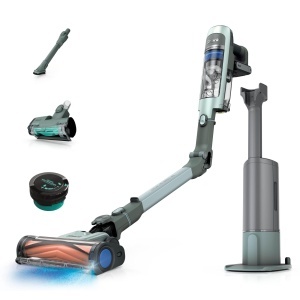Aspirator Shark Detect Speed Clean Empty Pet Pro, 60 min autonomie, auto-vidanjare, salbeigrau