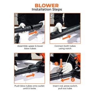 Aspirator si suflanta electrica BLACKDECKER BEBLV300-QS, 3000W, 72L, cu functie de tocator - Img 3