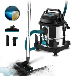 Aspirator uscat si umed Cecotec 20 L Conga Rockstar otel umed si uscat MAX 1400 W 22 kPa sistem de golire aspiratie si suflare structura metalica roti - Img 1