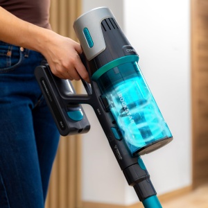 Aspirator vertical fara fir Cecotec Conga Rockstar 1500 Horizon Genesis XL, putere totala 215W, 45 minute de autonomie, perie de amestecare, 2 moduri de aspiratie, sistem Parallel Cyclone, recipient de 600 ml. - Img 7