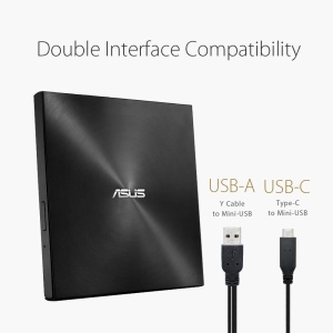 Asus ZenDrive U9M DVD Writer Gold USB-C si USB-A Ultra Slim - Img 4