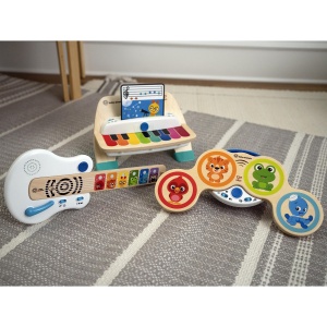 Baby Einstein Hape Magic Touch Drum, jucarie muzicala din lemn de inalta calitate, de la 6 luni - Img 7