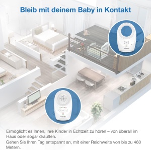 Babyfon VTech BM1120, audio de inalta calitate, raza 460 m, acumulatori reincarcabili - Img 3