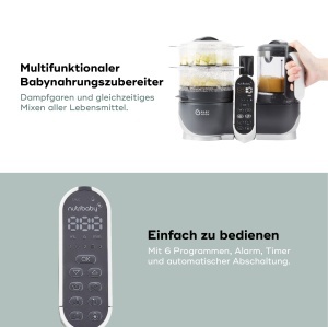 Babymoov Nutribaby Plus Industrial Grey 6-in-1 Preparare Mancare pentru Bebelusi 2200ml - Img 4