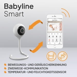 Babyphone Lionelo Babyline Smart cu camera Wi-Fi, comunicare bidirectionala, senzori temperatura - Img 3