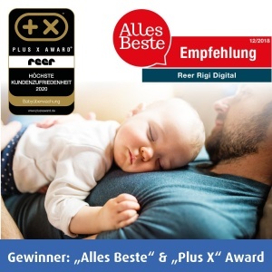Babyphone reer Rigi, 300 m, cu functie de comunicare si lumina de noapte, alb - Img 2