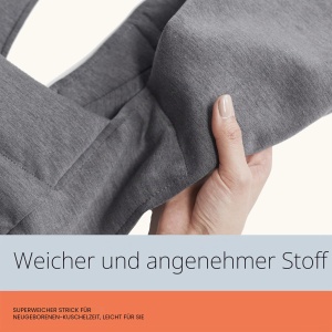 Babytrage Ergobaby Embrace pentru Neugeborene, 0-12 luni, Culoare Heather Grey - Img 6