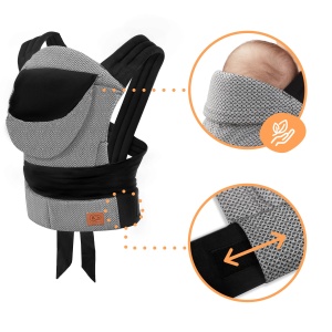 Babytrage Ergonomica Kindekraft ADOREE, 3-20 kg, 2 Tragemodi, Gri - Img 6