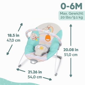 Balansoar pentru bebelusi Disney Baby Winnie Puuh Hunny Hues, cu vibratii, unisex, 0-6 luni - Img 6