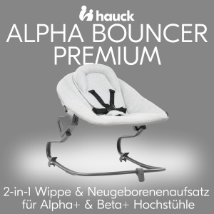 Balansoar pentru bebelusi hauck Alpha Bouncer Premium, Gri deschis, 2 in 1 - Img 4