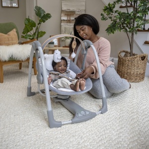 Balansoar pentru bebelusi Ingenuity Swing n Go Deluxe, 5 viteze, muzica, plus - Img 3