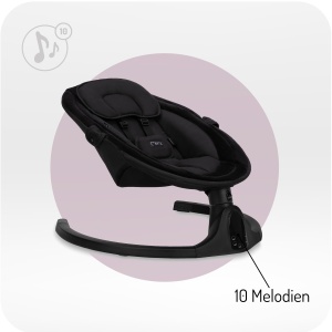 Balansoar pentru bebelusi MoMi KENANI ONYX, 9 kg, cu Bluetooth si telecomanda - Img 7