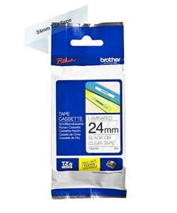 Banda de etichetare Brother TZe-151, 24 mm, negru pe transparent, laminata - Img 1