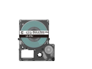 Banda de Etichete Epson LK-4TBJ, 8m x 12mm, negru pe transparent, rezistenta - Img 2