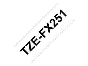 Banda de scris Brother TZE-FX251, 24 mm, negru pe alb, laminata - Img 3