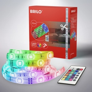 Banda LED Briloner 10m RGB, dimmabila, autoadeziva, 300 LED-uri