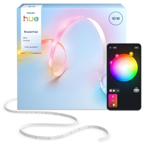 Banda LED Hue Essential 10 metri, RGBIC, instalare usoara, control vocal