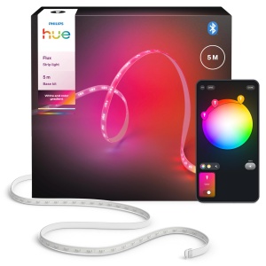 Banda LED Philips Hue Flux 5m, 1200 lm, RGBAlb, Flexibila, Control prin Aplicatie