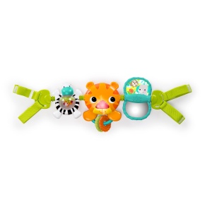 Bara de joaca pentru carucior Bright Starts Tiger, cu lumini, 4 melodii si oglinzi - Img 2