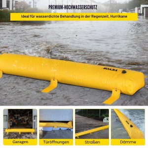 Bariera de Inundatie VEVOR, 7,3 m x 30,5 cm, PVC Rezistent, Capacitate 1093L - Img 2