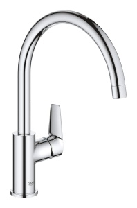 Baterie bucatarie GROHE BauEdge 31367001 crom inaltime mare rotatie 360deg