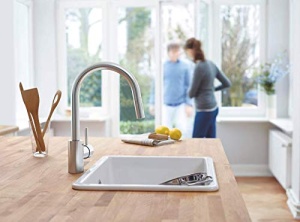 Baterie de bucatarie GROHE Concetto, inalta, cu dus extractabil, 2 tipuri de jet - Img 2