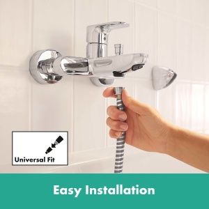 Baterie de cada hansgrohe Rebris S, crom, 2 consumatori, lungime 17,3 cm - Img 4