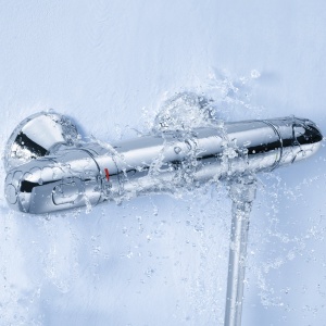 Baterie de dus GROHE Grohtherm 1000, crom, cu limitare temperatura, economisire apa - Img 2