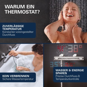 Baterie de dus GROHE Precision Get, crom, cu tehnologie de economisire a apei - Img 6