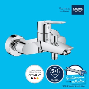 Baterie pentru cada GROHE Start, crom, cu maner metalic si umplere automata - Img 2