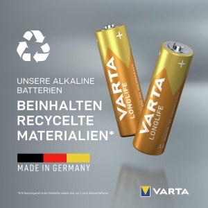 Baterii AA VARTA Longlife, 12 bucati, Alkaline, Lunga durata - Img 4