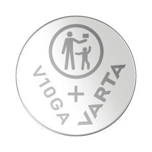 Baterii Buton VARTA V10GA, 2 bucati, Alkaline, 1.5V, pentru jucarii si dispozitive
